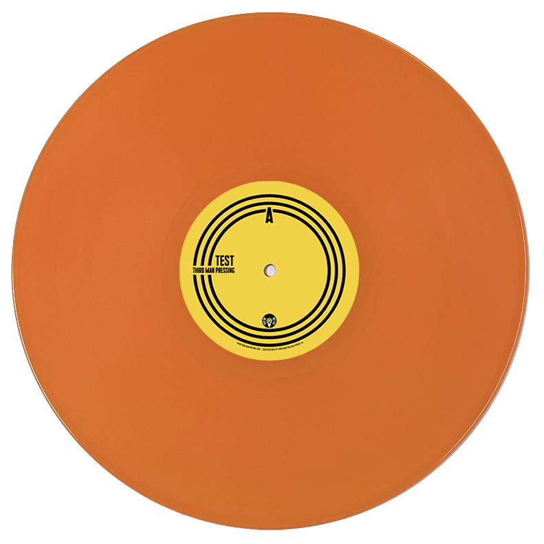 Trans Orange color vinyl on white background